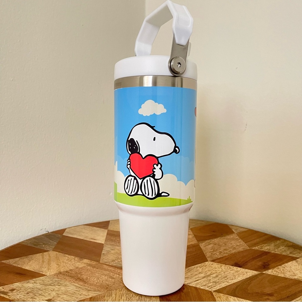 Snoopy 30oz tumbler Flip Straw 30 oz cup birthday gift for her. - Picture 3 of 4